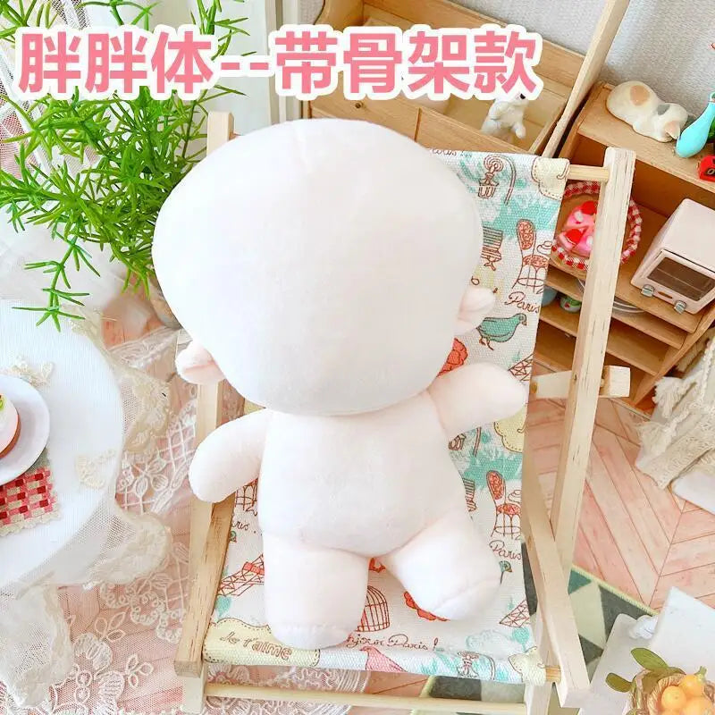 Blank cotton doll body – chubby posable