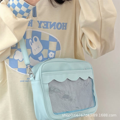 Blue kawaii ita crossbody bag