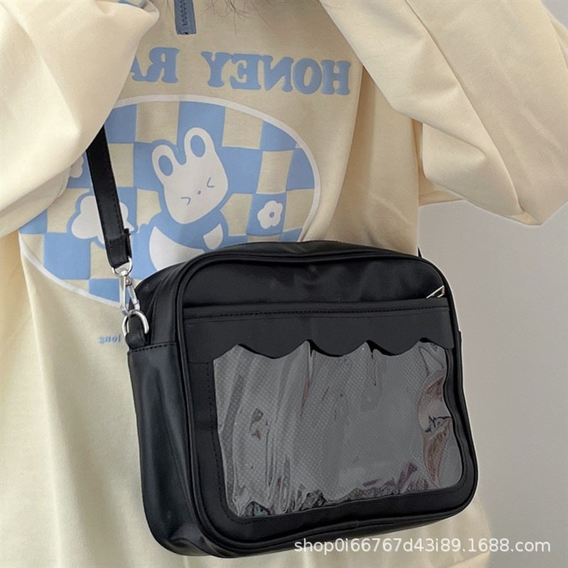 Black kawaii ita crossbody bag