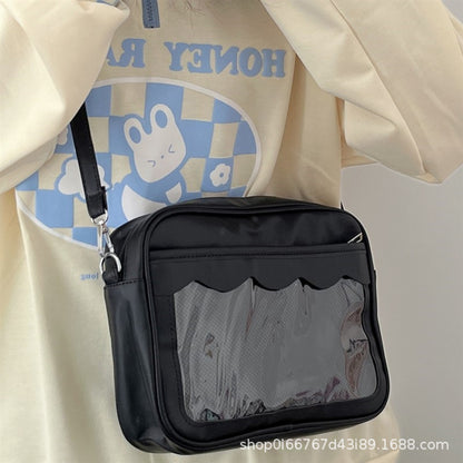 Black kawaii ita crossbody bag