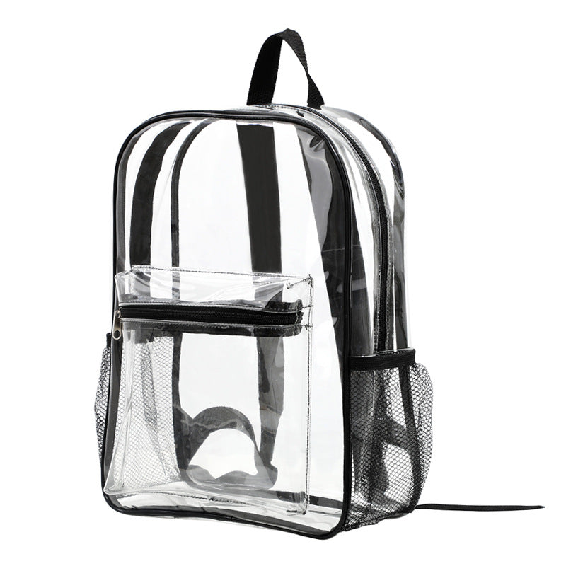 Classic clear PVC backpack in black