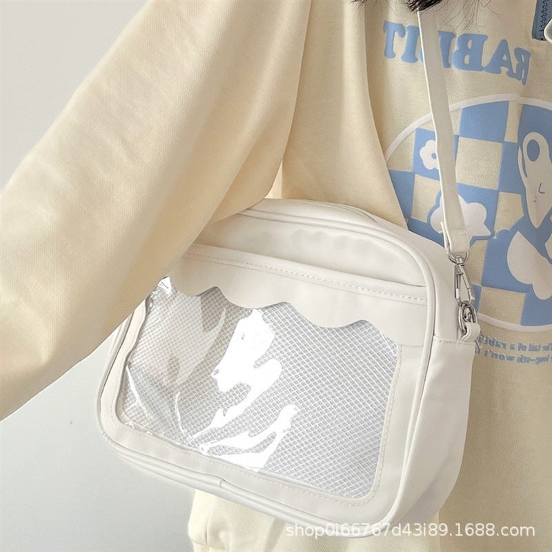 White kawaii ita crossbody bag