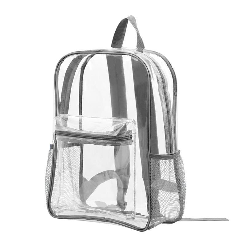 Classic clear PVC backpack in gray