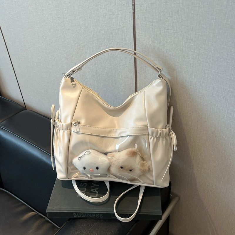 White ita hobo bag with bows