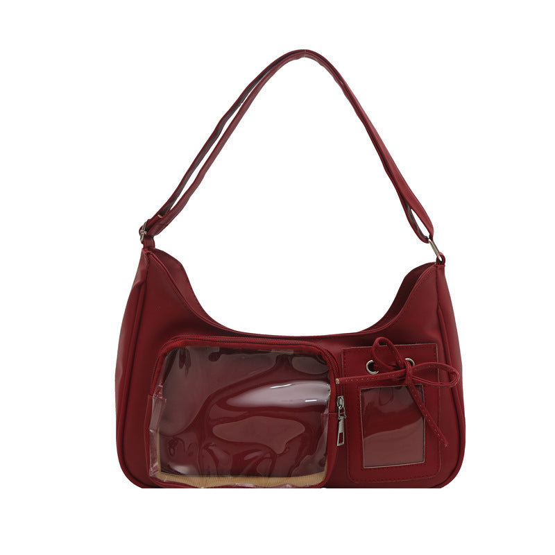 Red ita underarm bag front view