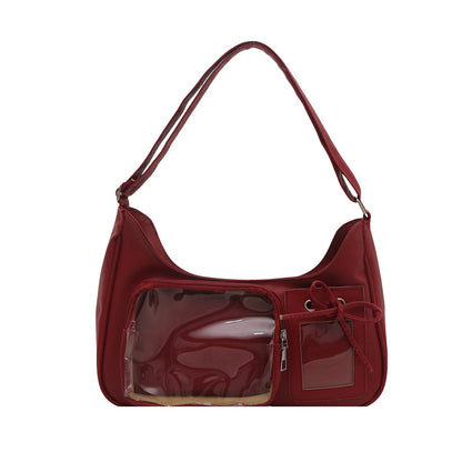Red ita underarm bag front view