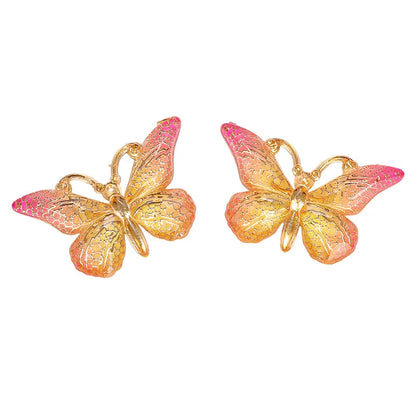 Glitter butterfly charms – Yellow