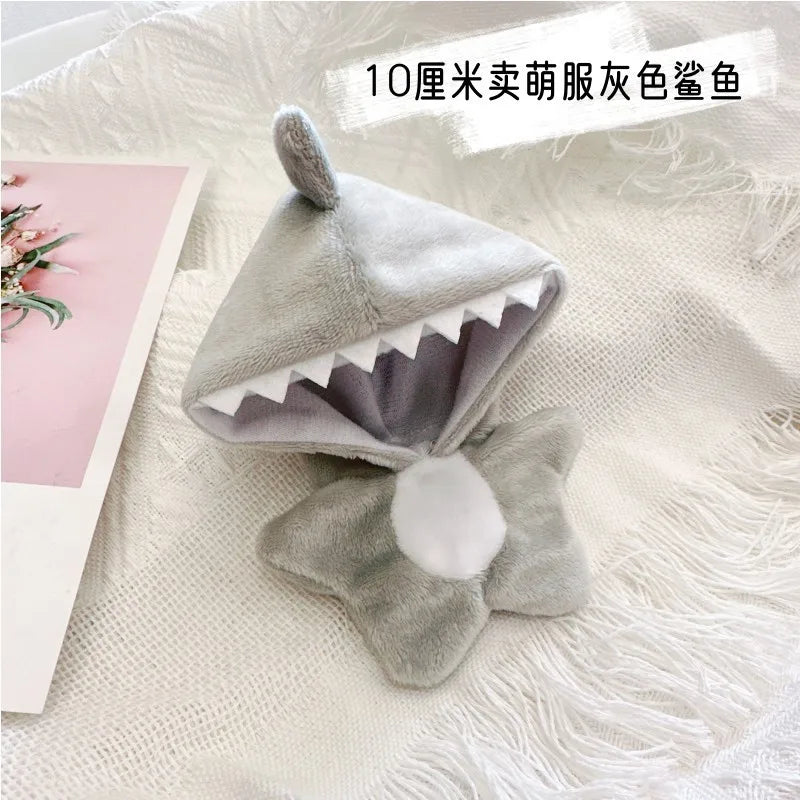 Gray shark costume for 10 cm doll