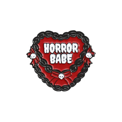 Heart Enamel Pins – Horror Babe