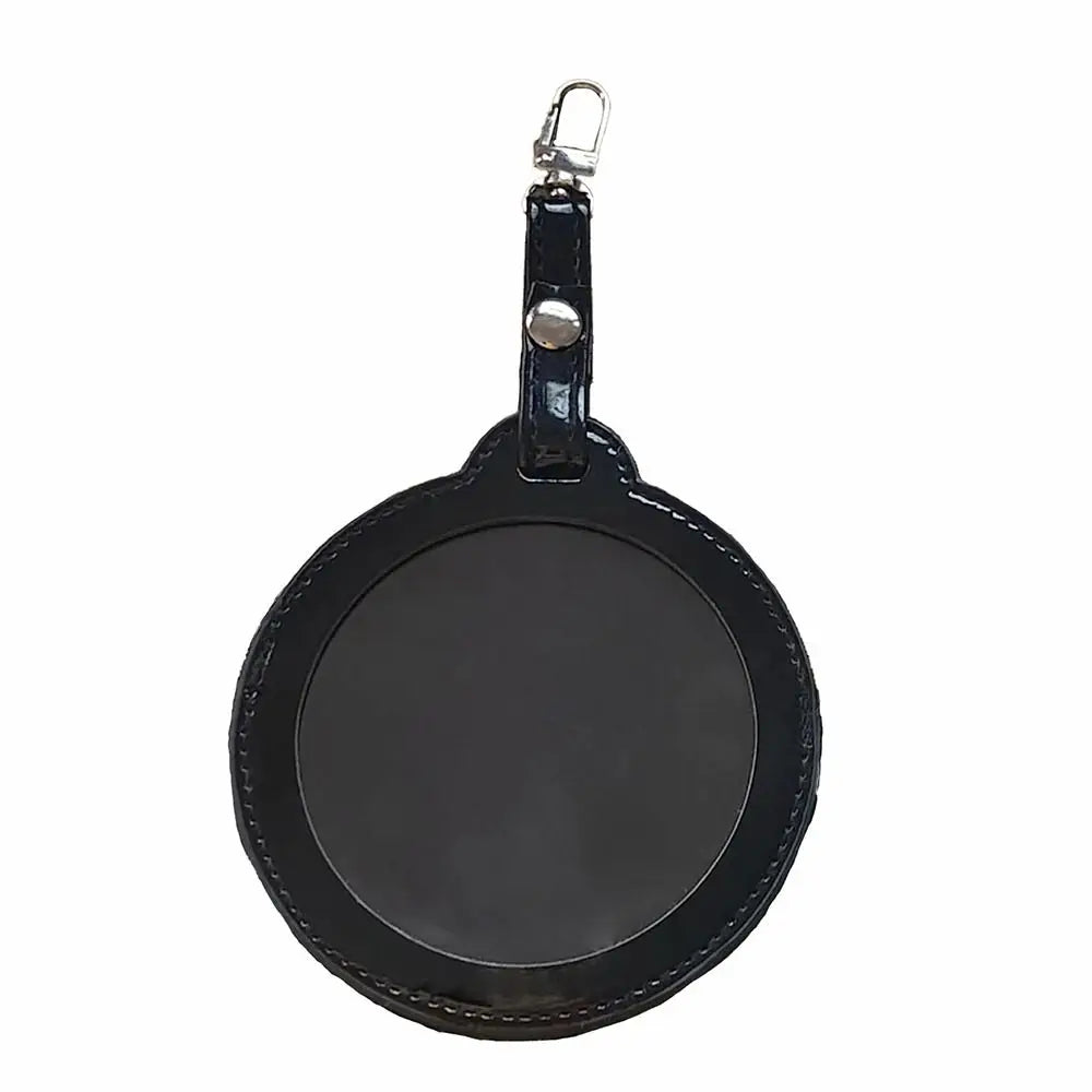 Clear badge pouch – Black 75 mm