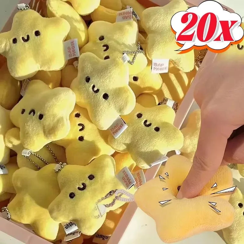 Yellow plush star keychain – photo 2