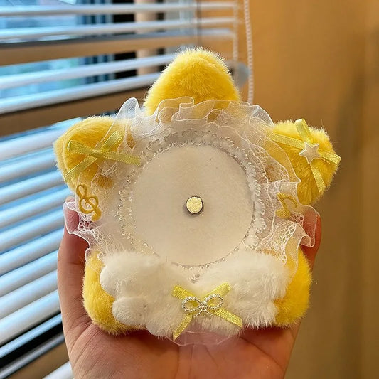 Plush Star Badge Holder – Yellow