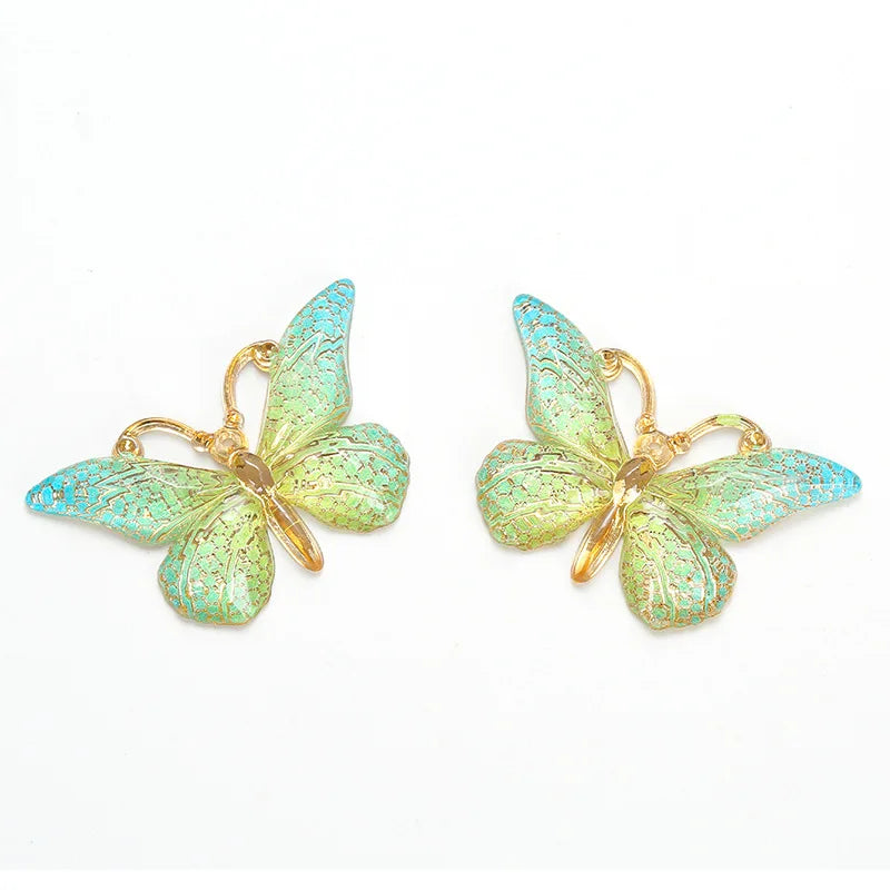 Glitter butterfly charms – Green