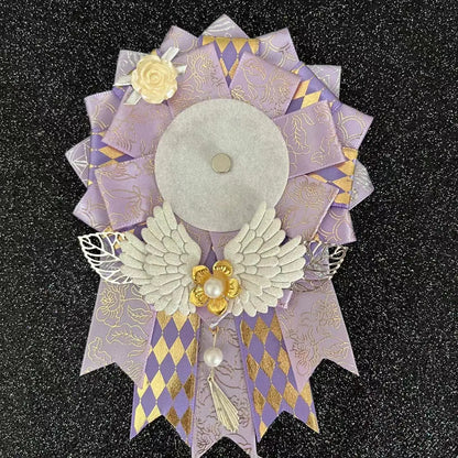 Lace rosette badge base – Light Purple