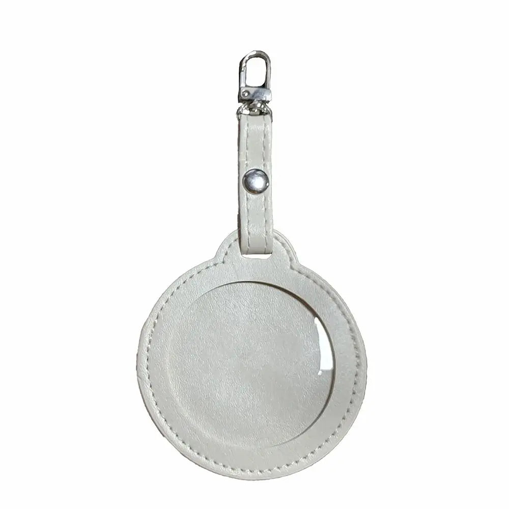 Clear badge pouch – Milk White 58 mm