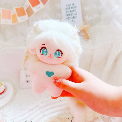 White 10 cm cotton doll