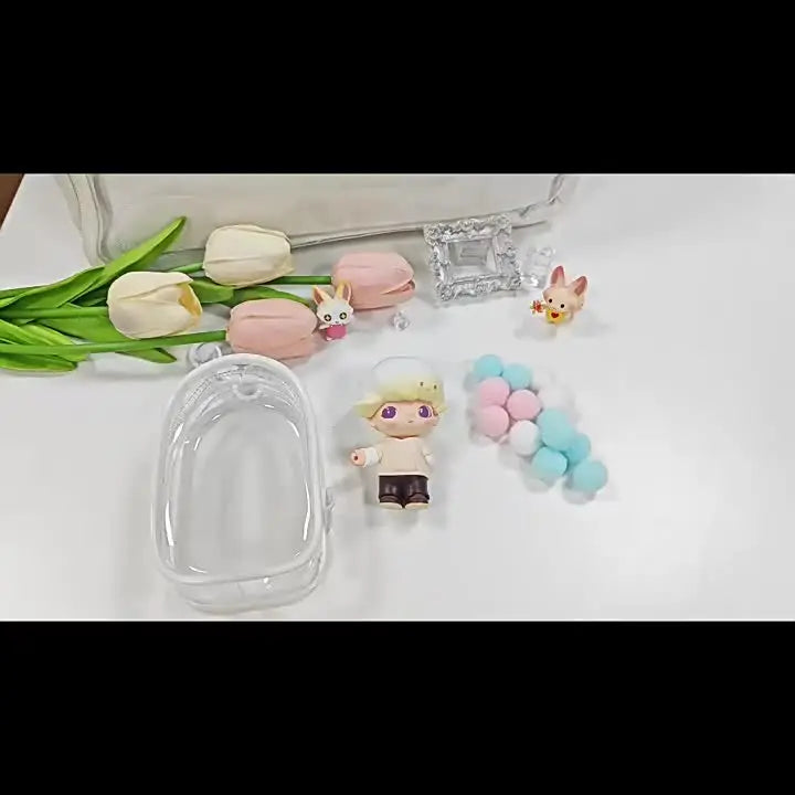Clear mini plush pouch keychain – photo 1