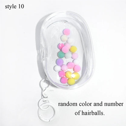 Clear mini plush pouch – Clear Oval