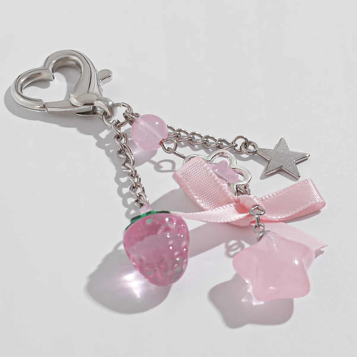 Y2K star and bow keychain charms – photo 2