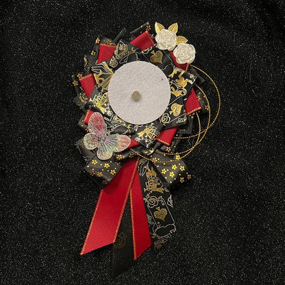 Lolita ribbon rosette – Crimson