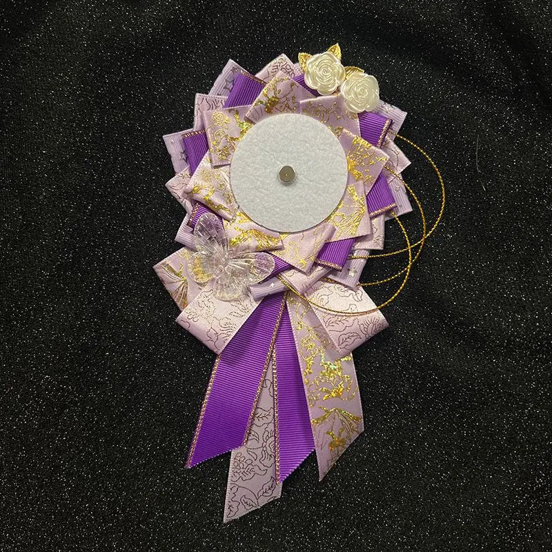 Lolita ribbon rosette – Purple