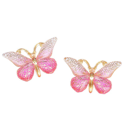 Glitter butterfly charms – White Purple