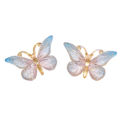 Glitter butterfly charms – Blue Purple