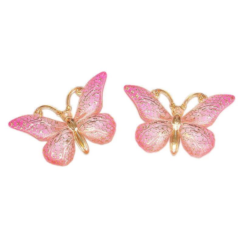 Glitter butterfly charms – Pink