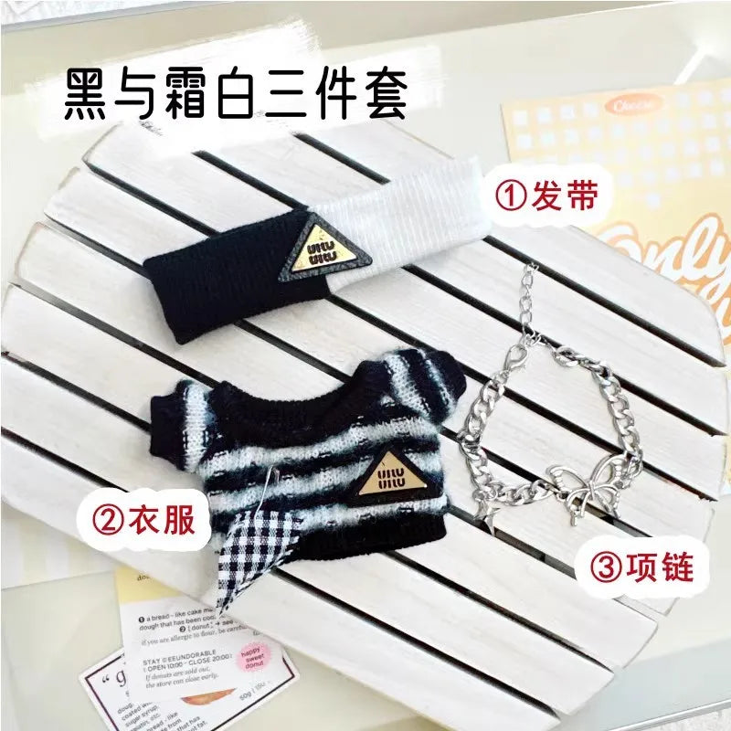 10 cm doll outfit – Black & White Set