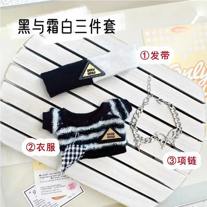 10 cm doll outfit – Black & White Set